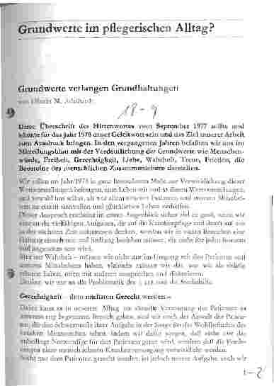 Vorschauseite 1: Grundwerte verlangen Grundhaltungen