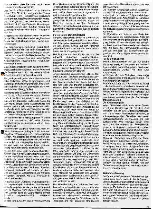 Vorschauseite 2: Diabetes mellitus 30. Folge: Die sozialmedizinische Seite des Diabetes mellitus