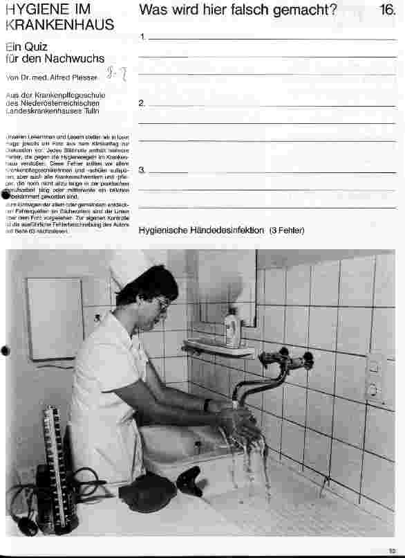 Vorschauseite 1: Hygiene im Krankenhaus Ein Quiz für den Nachwuchs