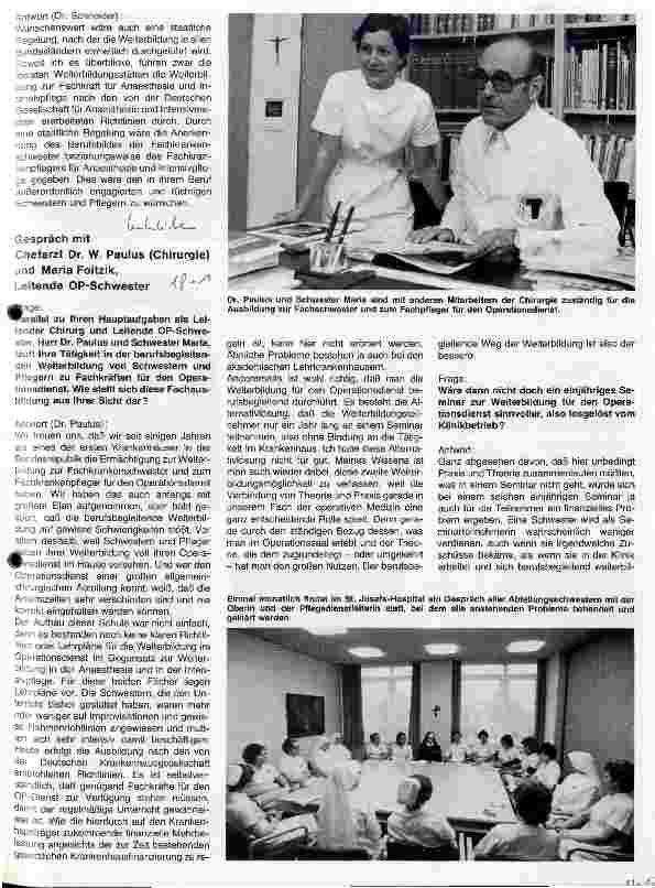 Vorschauseite 1: Das St. Josefs-Hospital Wiesbaden Interview mit Dr. W. Paulus