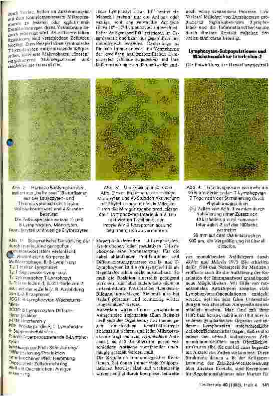 Vorschauseite 2: T-Lymphozyten-Regulationselemente des Immunsystems