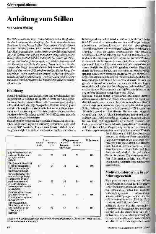 Vorschauseite 1: Anleitung zum Stillen