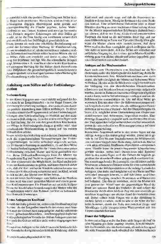 Vorschauseite 2: Anleitung zum Stillen