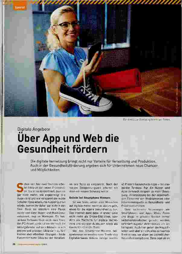 Vorschauseite 1: Über App und Web die Gesundheit fördern