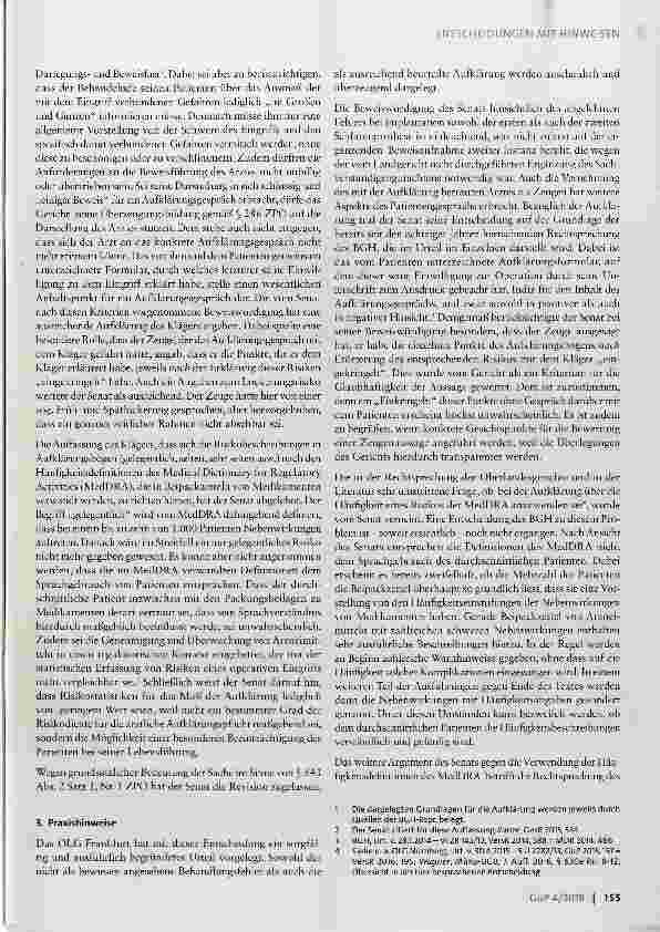 Vorschauseite 2: Risikoaufklärung vor Knieprothesenoperation nicht notwendig gemäß Medical Dictionary Regulatory Activities (MedDRA)