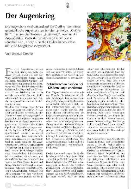 Vorschauseite 1: Der Augenkrieg