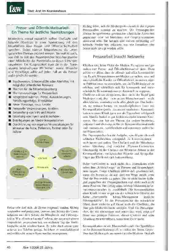 Vorschauseite 3: Mediziner und Kommunikationsprofis als Team