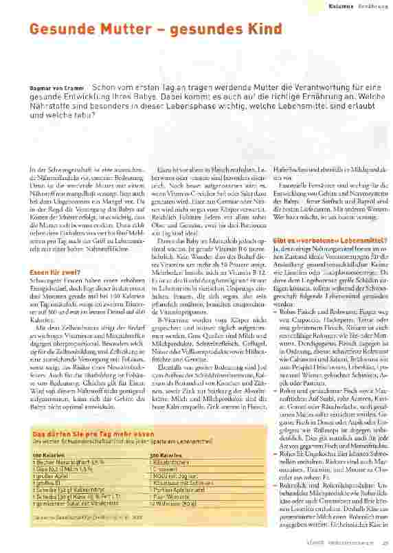 Vorschauseite 1: Gesunde Mutter - gesundes Kind