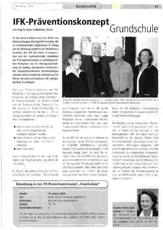 Vorschauseite 1: IFK-Präventionskonzept Grundschule