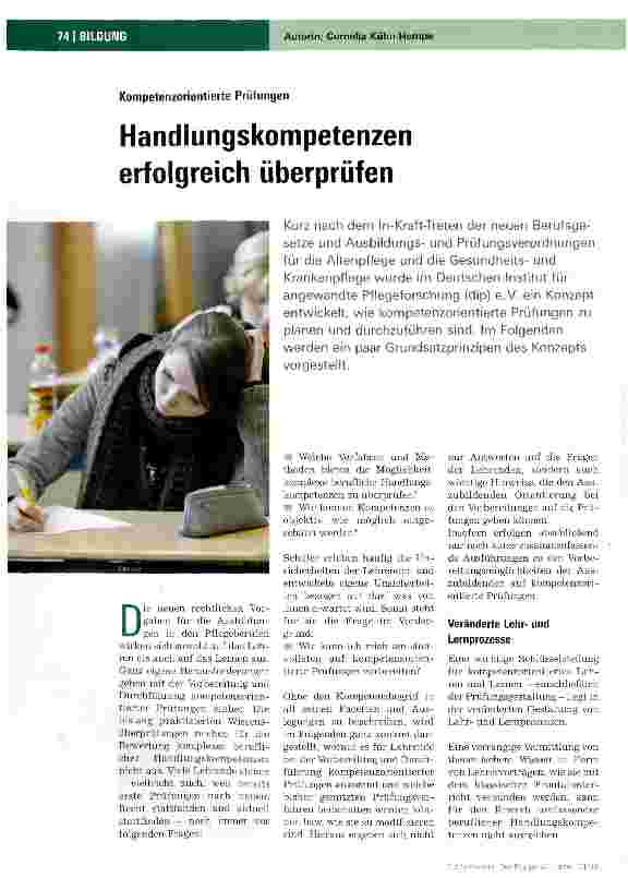 Vorschauseite 1: Handlungskompetenzen erfolgreich überprüfen