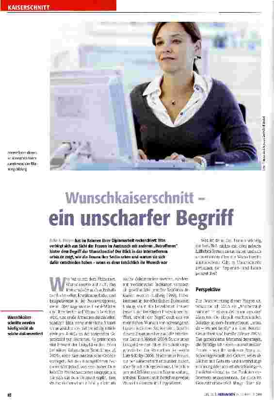 Vorschauseite 1: Wunschkaiserschnitt - ein unscharfer Begriff