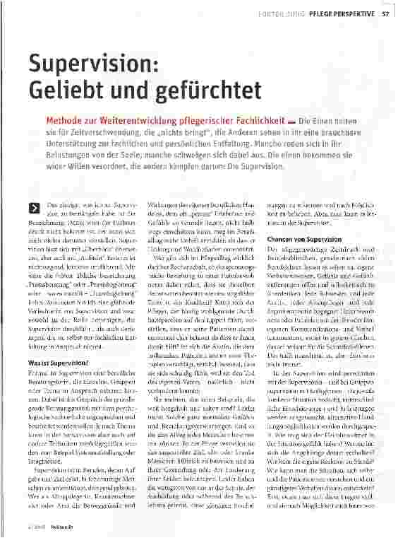 Vorschauseite 1: Supervision: Geliebt und gefürchtet