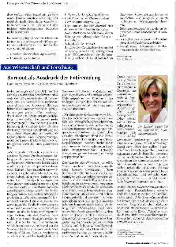 Vorschauseite 2: Veränderte Pflegesituation auf der neonatologischen Station