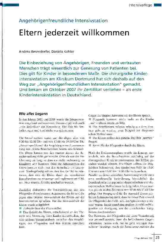 Vorschauseite 1: Eltern jederzeit willkommen
