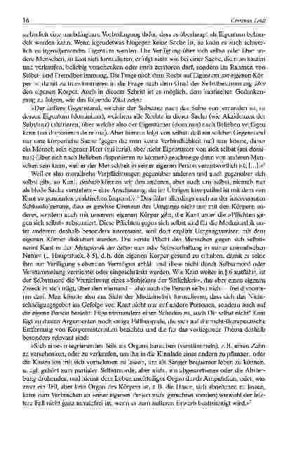 Vorschauseite 4: Gibt es das Recht auf Eigentum am eigenen Körper?Ein Beitrag zur Forschungsethik in der kantischen Tradition der Aufklärung