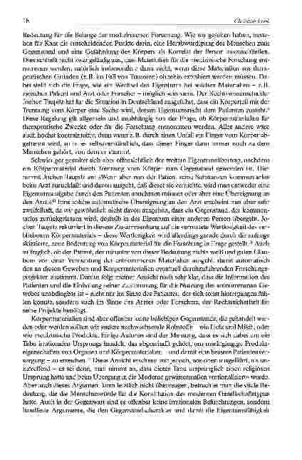 Vorschauseite 6: Gibt es das Recht auf Eigentum am eigenen Körper?Ein Beitrag zur Forschungsethik in der kantischen Tradition der Aufklärung