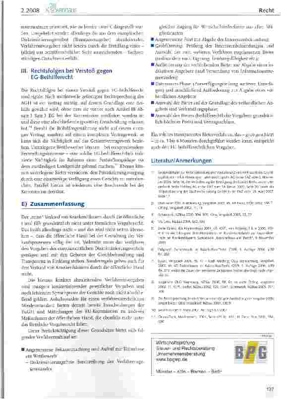 Vorschauseite 6: Verfahrensrecht bei der Veräußerung öffentlicher Krankenhäuser