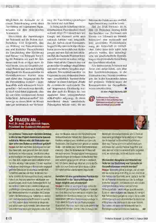 Vorschauseite 2: Positionsbestimmung der Arzte
