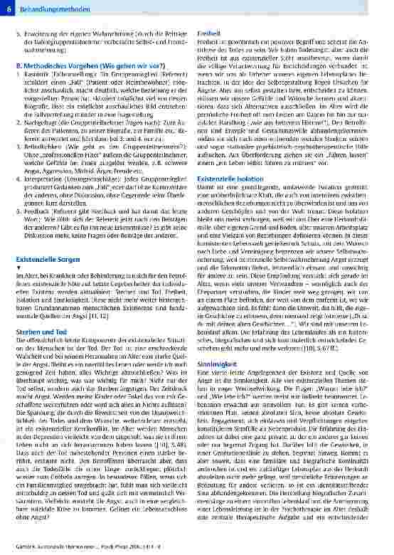 Vorschauseite 3: Existenzielle Themen einer Biografiearbeit in der Gerontopsychiatrie