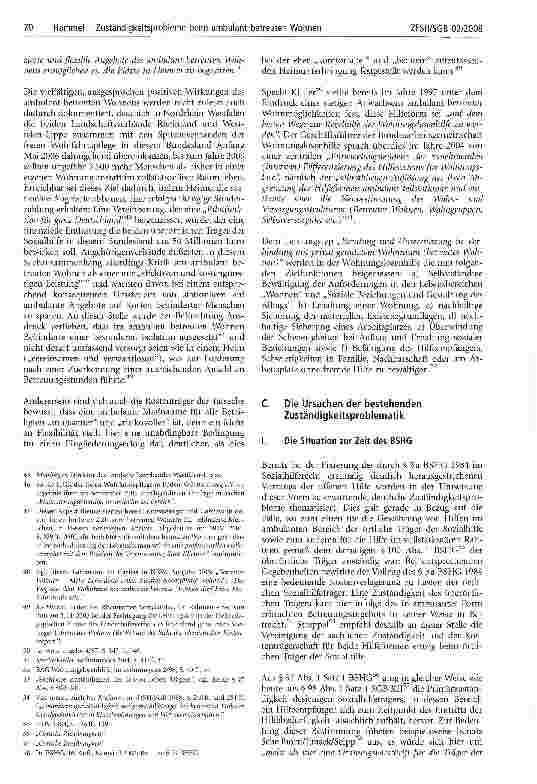 Vorschauseite 4: Zuständigkeitsprobleme beim ambulant betreuten Wohnen - Ein Beitrag zur Auslegung und Anwendung des § 98 Abs. 5 SGB XII