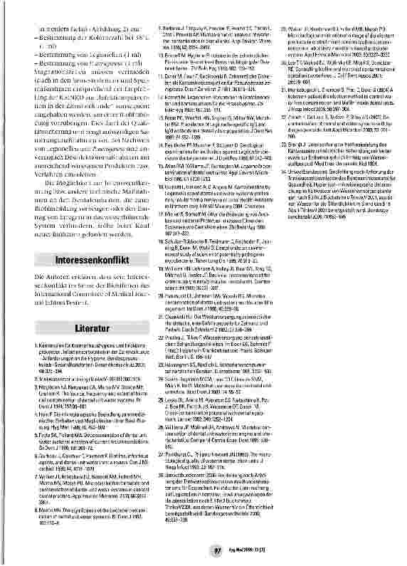 Vorschauseite 6: Umsetzung der RKI-Empfehlung „Infektionsprävention in der Zahnheilkunde an einem Universitätsklinikum: Mikrobiologische Befunde aus Dentaleinheiten