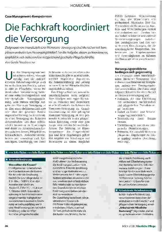Vorschauseite 1: Die Fachkraft koordiniert die Versorgung