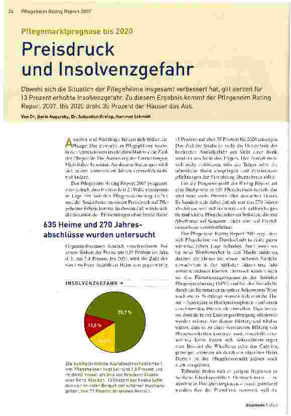 Vorschauseite 1: Preisdruck und Insolvenzgefahr