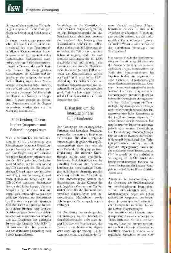 Vorschauseite 3: Onkologie künftig sektorübergreifend
