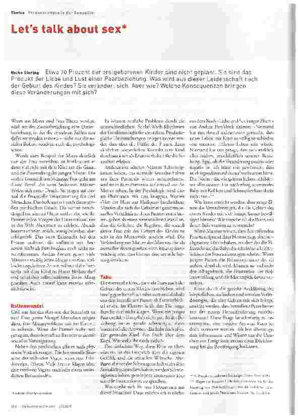 Vorschauseite 1: Lets talk about sex