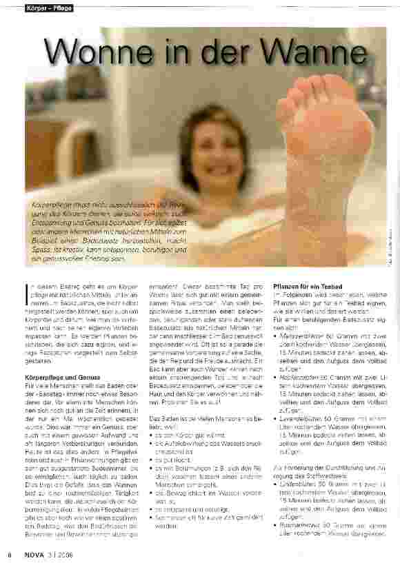 Vorschauseite 1: Wonne in der Wanne