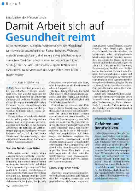 Vorschauseite 1: Damit Arbeit sich auf Gesundheit reimt
