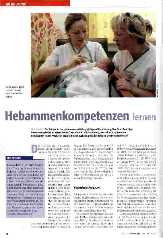 Vorschauseite 1: Hebammenkompetenzen lernen