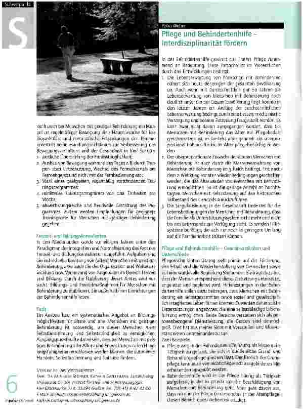 Vorschauseite 2: >When I am 64...< - Bildungskonzepte für ältere Menschen mit geistiger Behinderung