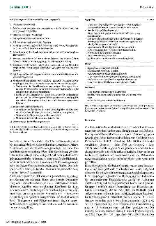 Vorschauseite 4: Trachealkanülenmanagement in der Dysphagietherapie: Evaluation eines multidisziplinären Interventionsansatzes