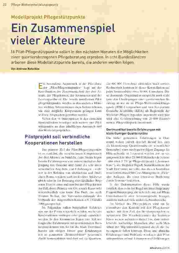 Vorschauseite 1: Ein Zusammenspiel vieler Akteure