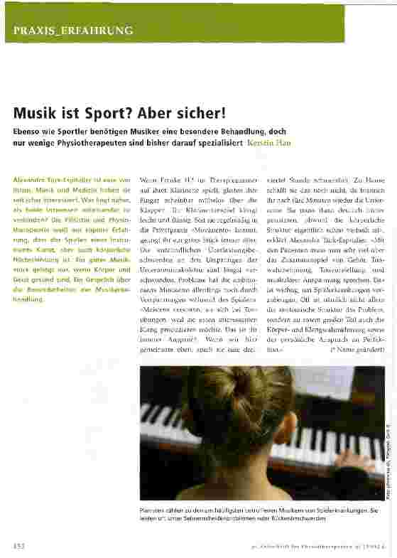 Vorschauseite 1: Musik ist Sport? Aber sicher!