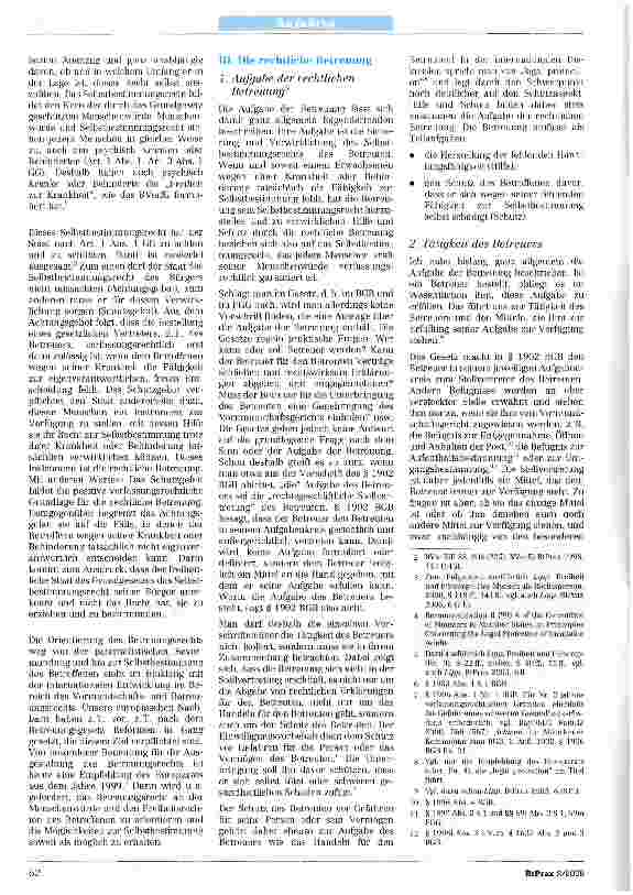 Vorschauseite 2: Rechtliche Betreuung und das Recht auf Freiheit