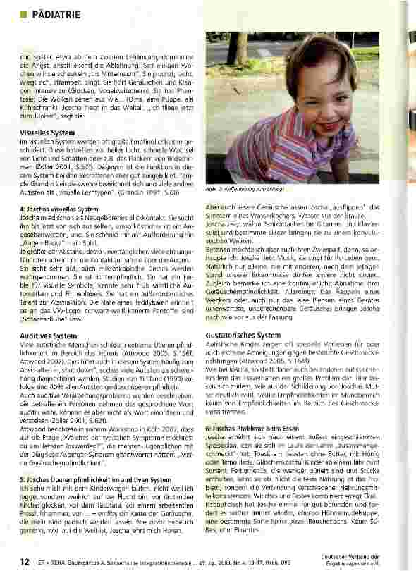 Vorschauseite 3: Sensorische Integrationstherapie mit einem autistischen Kind