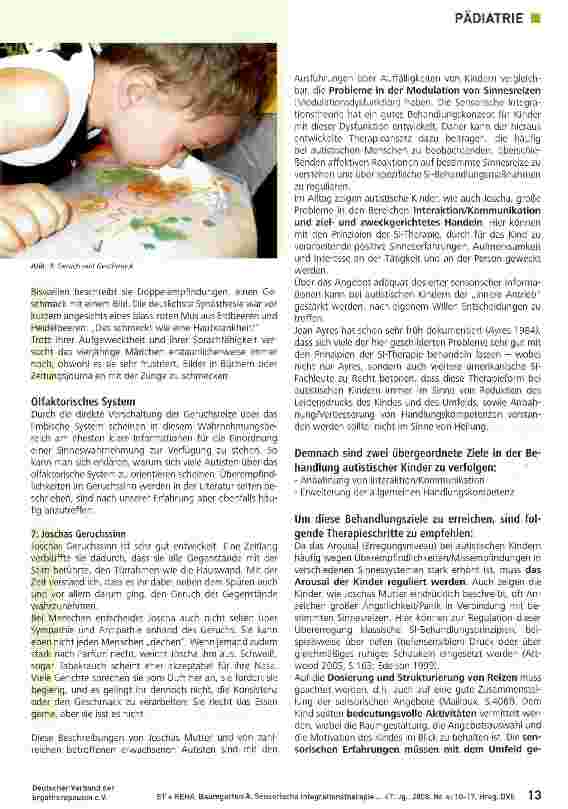 Vorschauseite 4: Sensorische Integrationstherapie mit einem autistischen Kind