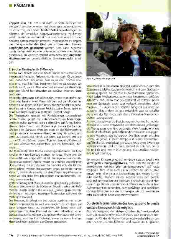 Vorschauseite 5: Sensorische Integrationstherapie mit einem autistischen Kind