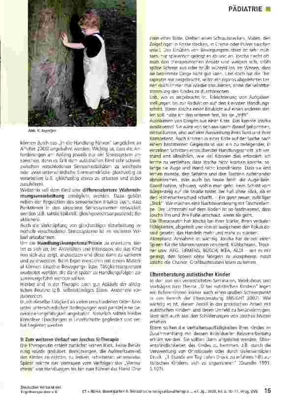 Vorschauseite 6: Sensorische Integrationstherapie mit einem autistischen Kind