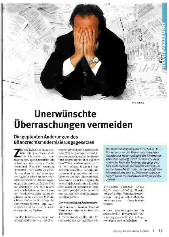 Vorschauseite 1: Unerwünschte Überraschungen vermeiden