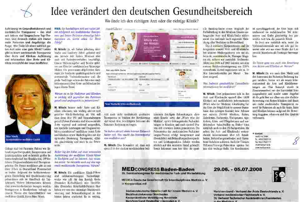 Vorschauseite 1: Idee verändert den deutschen Gesundheitsbereich