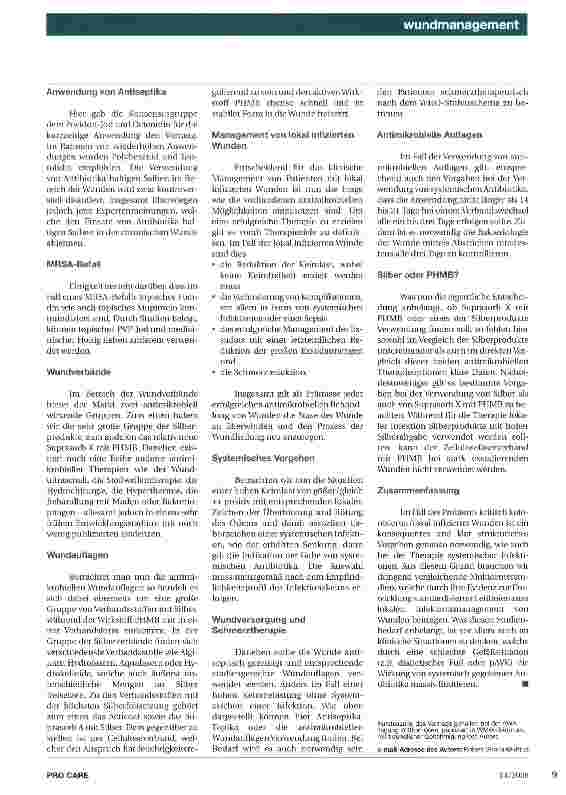 Vorschauseite 2: Die Therapie lokal infizierter Wunden