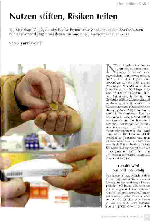 Vorschauseite 1: Nutzen stiften, Risiken teilen