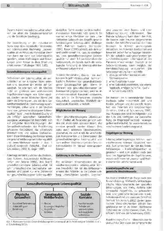 Vorschauseite 2: Gesundheitsbezogene Lebensqualität als Studien-Parameter