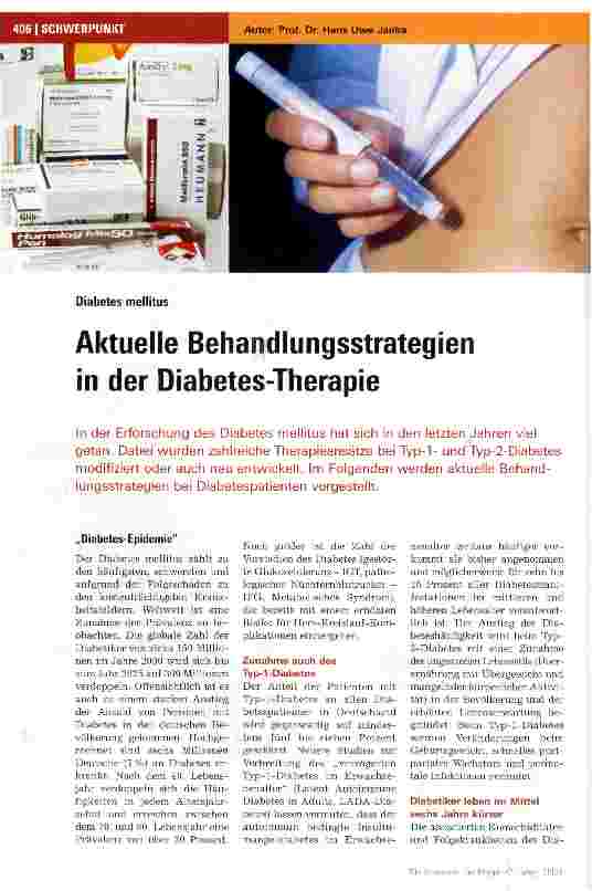 Vorschauseite 1: Aktuelle Behandlungsstrategien in der Diabetes-Therapie