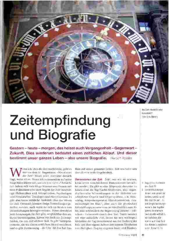 Vorschauseite 1: Zeitempfindung und Biografie