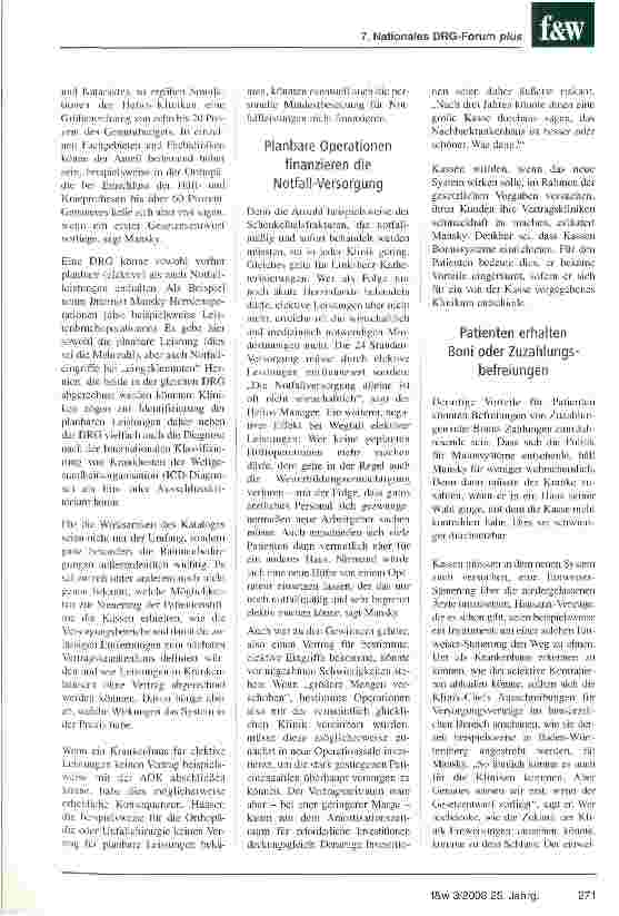 Vorschauseite 2: Wenn die Kasse das Klinikum auswählt