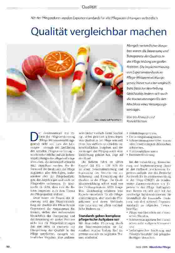 Vorschauseite 1: Qualität vergleichbar machen